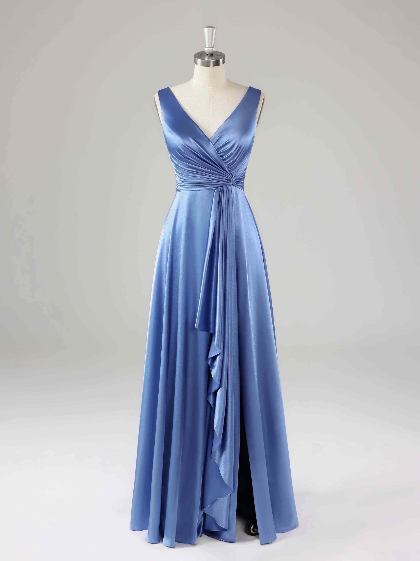Lolly Chic V-Neck Sleeveless Ruffles A-line Bridesmaid Dresses