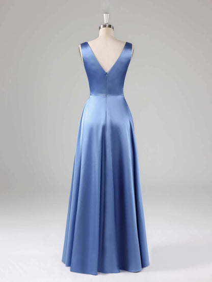 Lolly Chic V-Neck Sleeveless Ruffles A-line Bridesmaid Dresses
