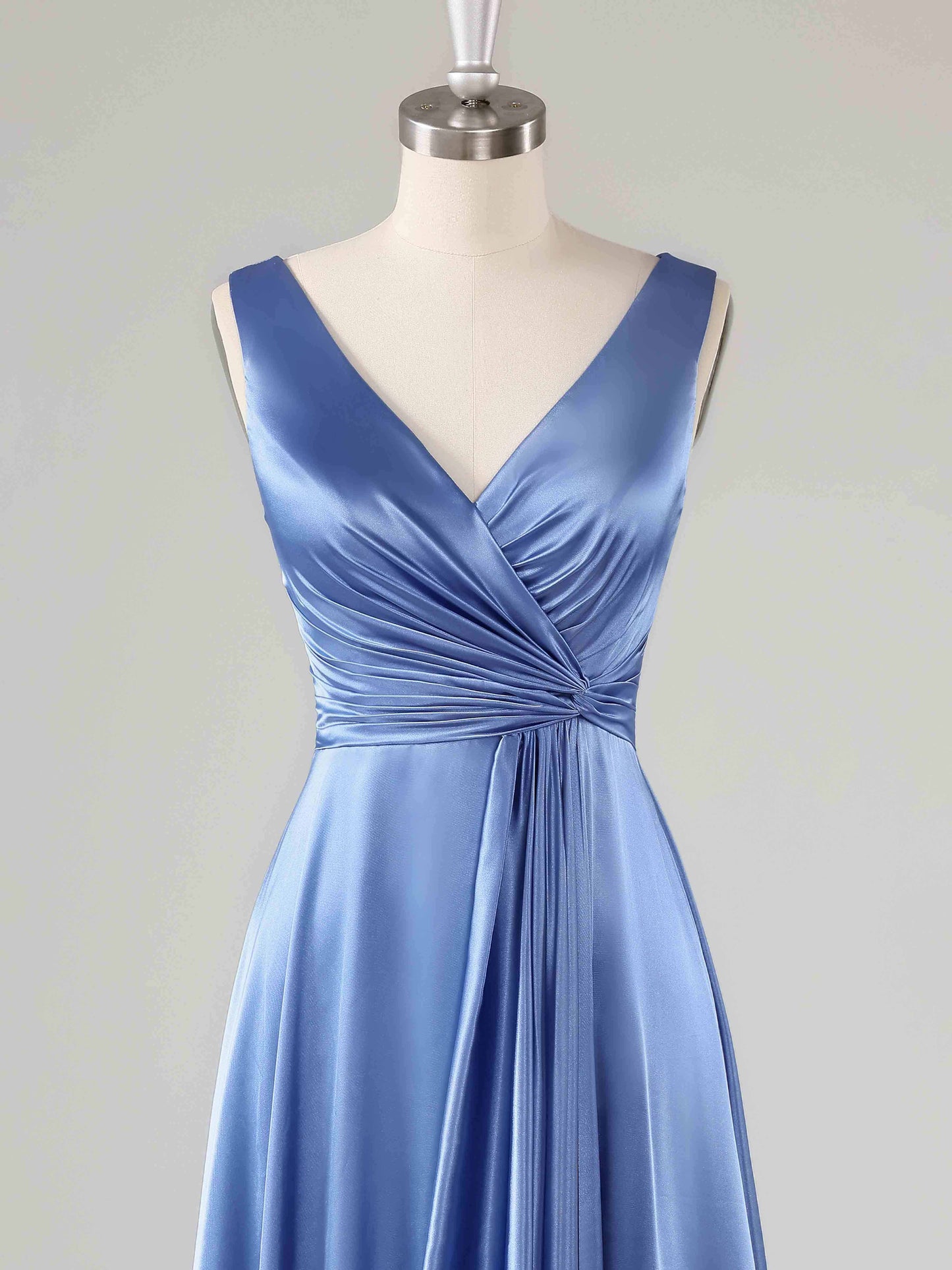 Lolly Chic V-Neck Sleeveless Ruffles A-line Bridesmaid Dresses