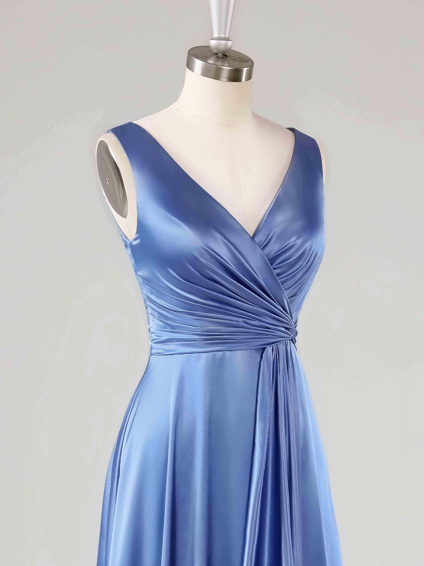 Lolly Chic V-Neck Sleeveless Ruffles A-line Bridesmaid Dresses