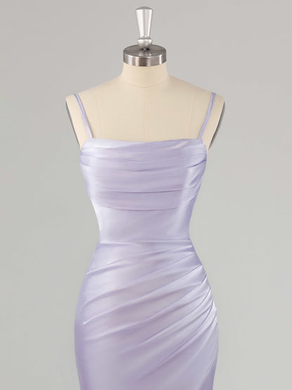 Loretta Sexy Square Long Mermaid Bridesmaid Dresses with Slit