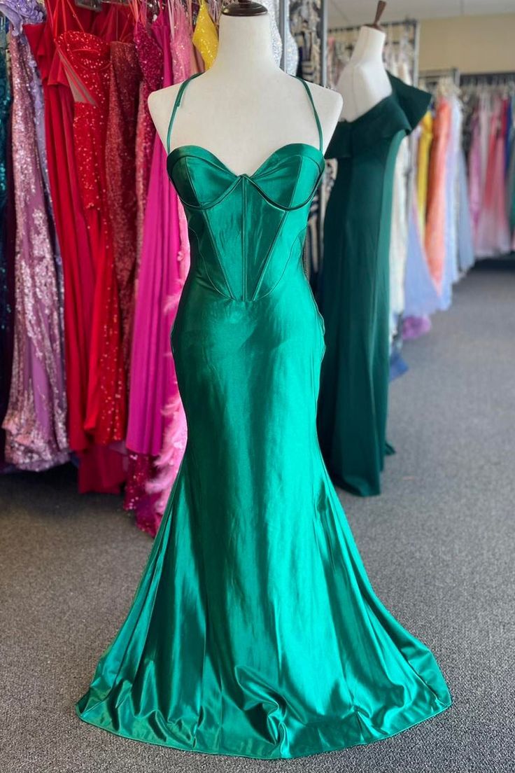 Nancy | Hot Pink Satin Simple Mermaid Prom Dress