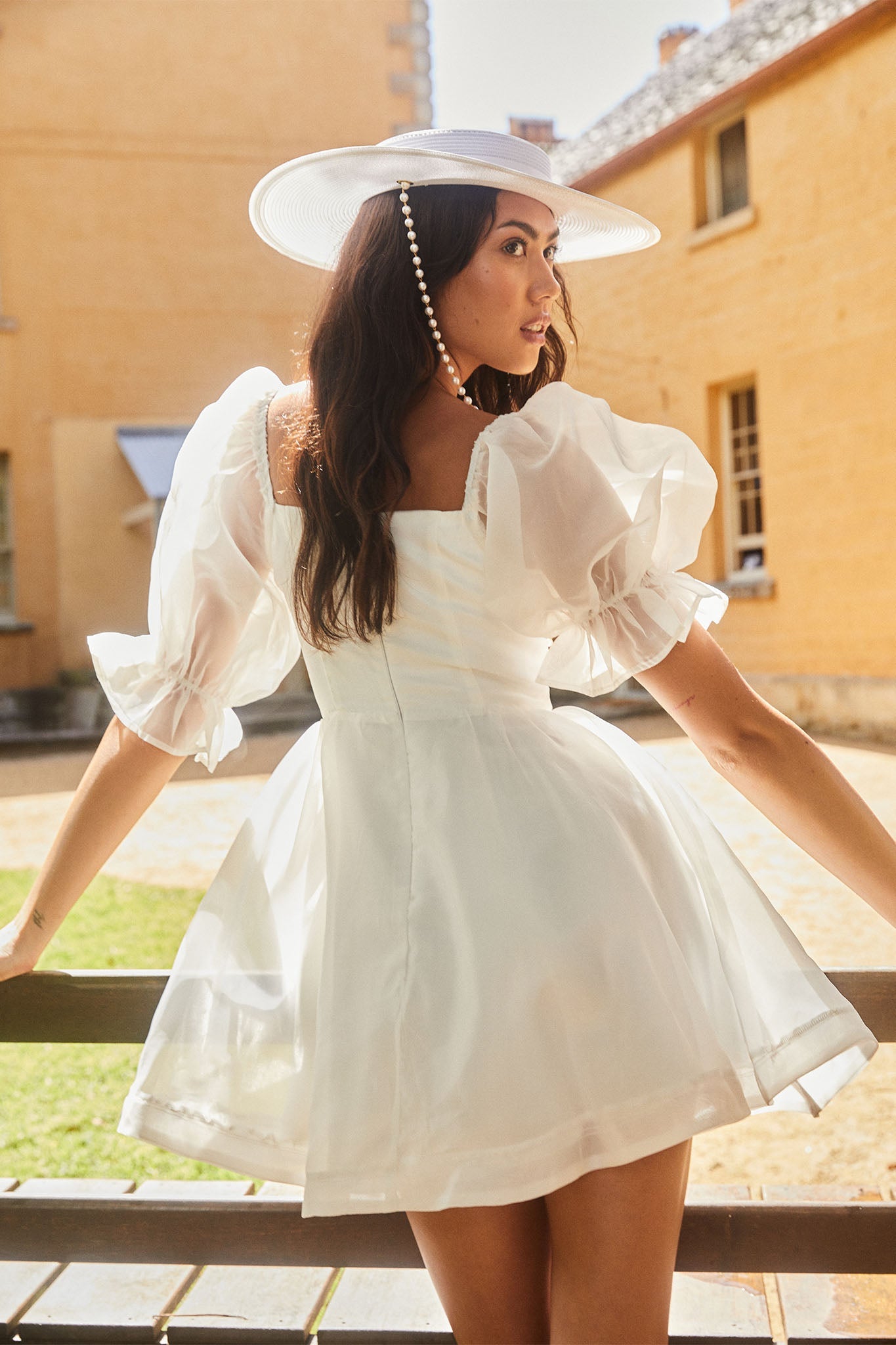 I've Got Sunshine Puff Sleeve Mini Dress White