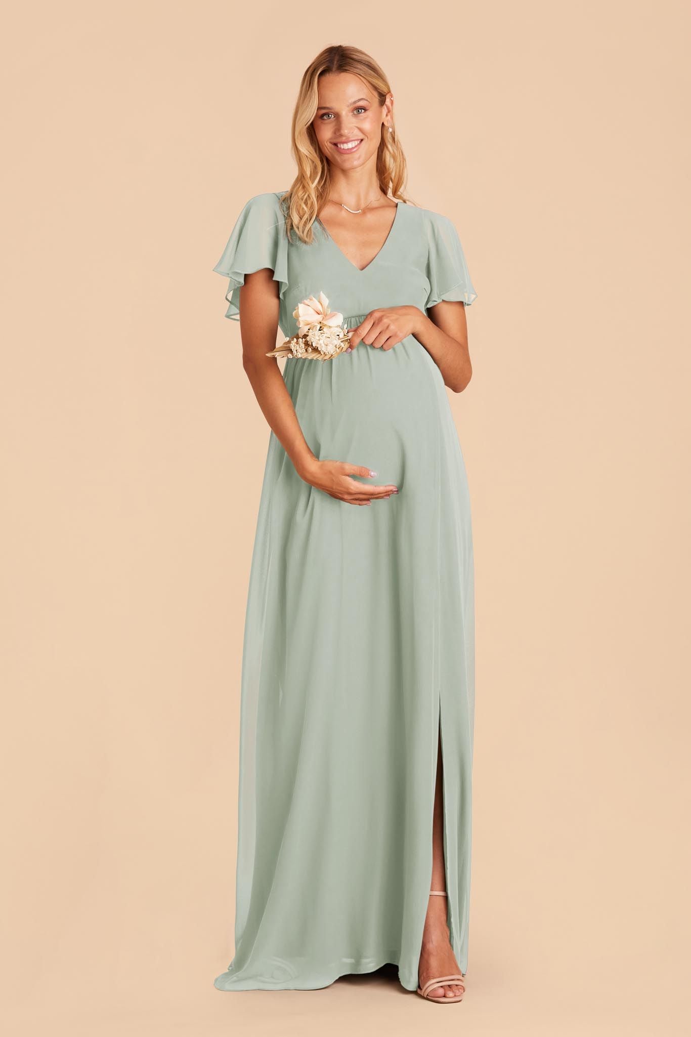 Hannah Empire Dress - Sage