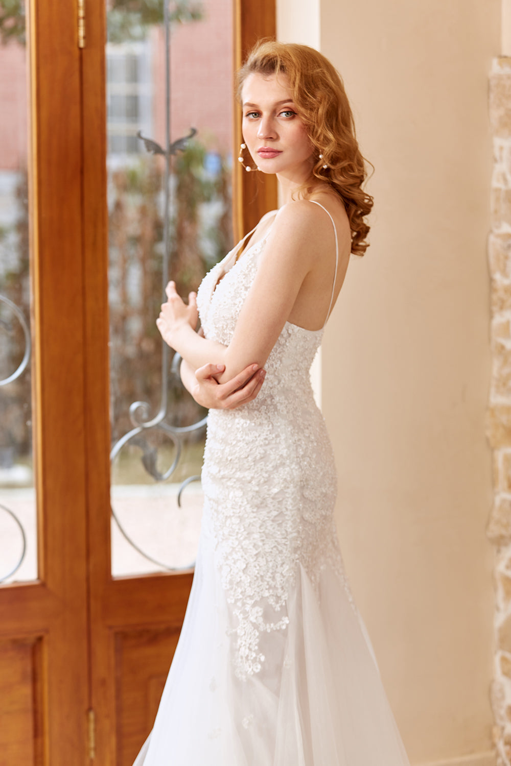 Mermaid Chruch Sweep Train Wedding Dress