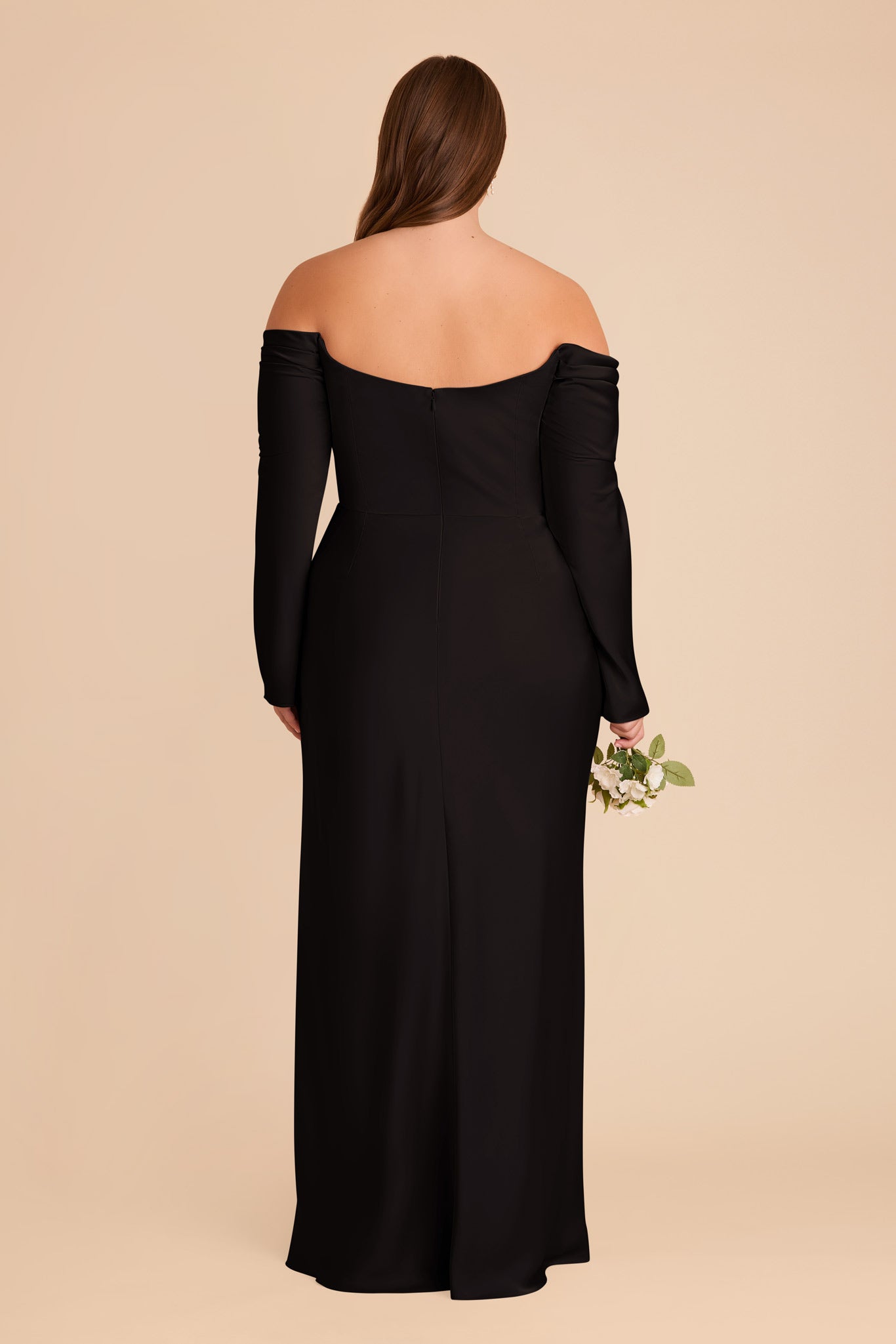 Maya Matte Satin Dress - Black