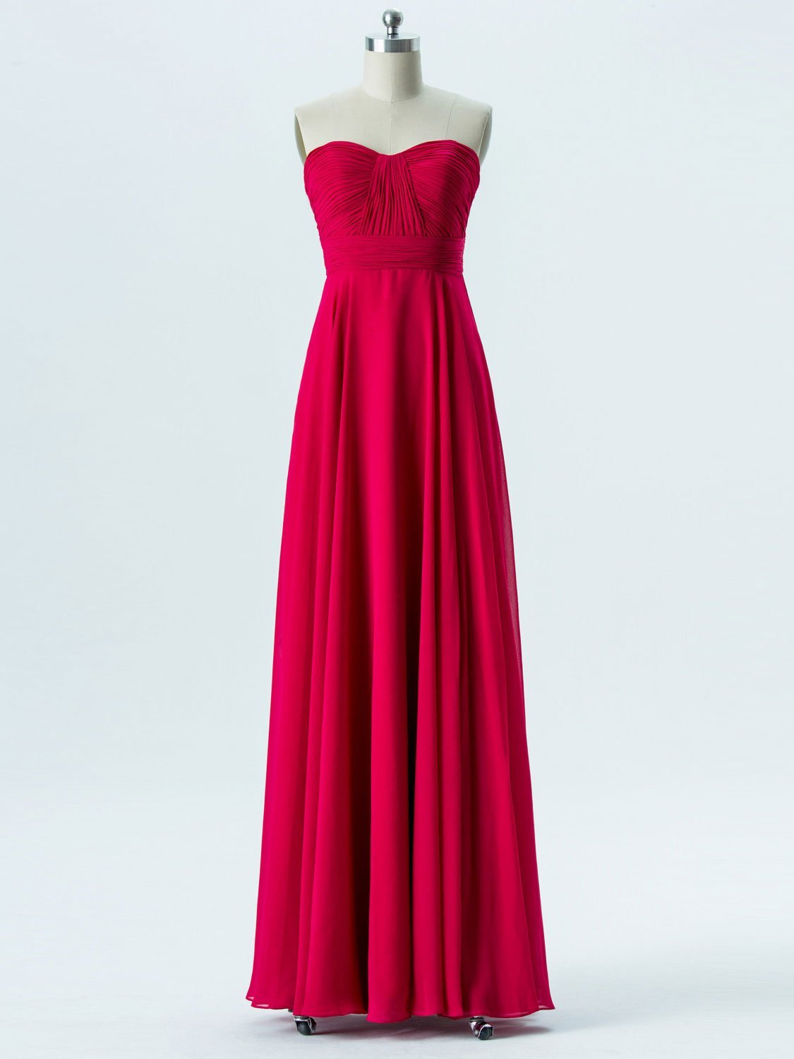 A-line Sweetheart Floor-Length Chiffon Bridesmaid Dresses