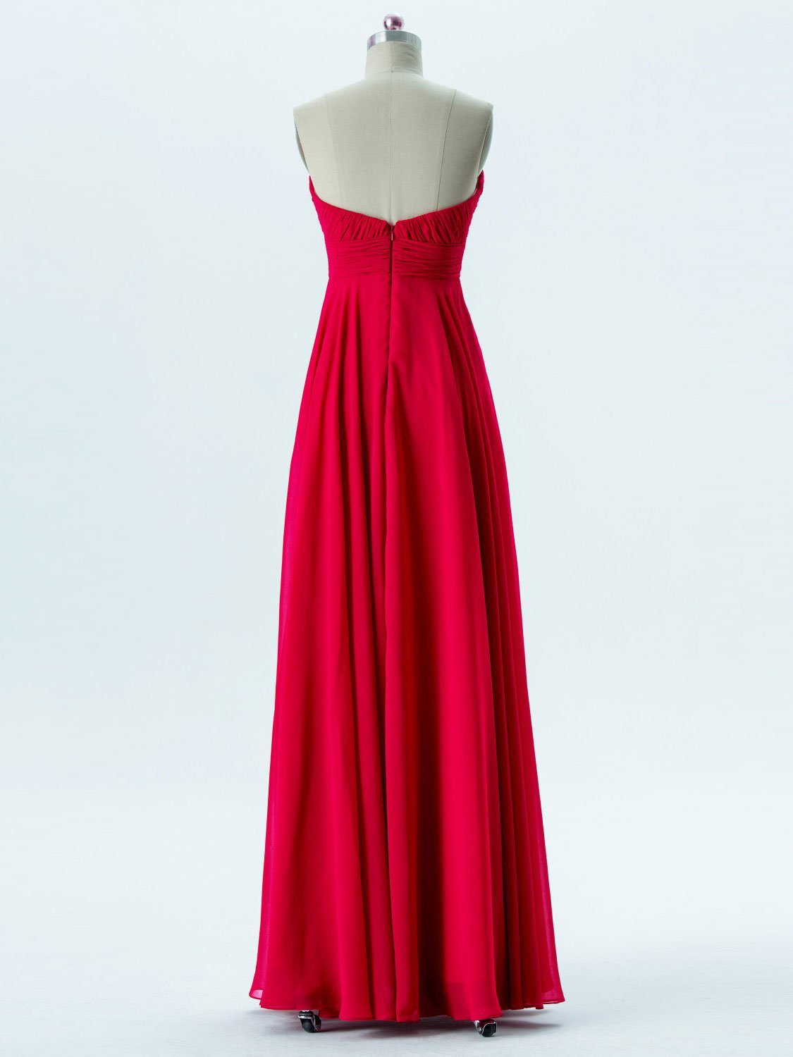 A-line Sweetheart Floor-Length Chiffon Bridesmaid Dresses