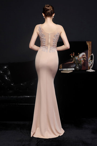 Apricot Long Evening Dress