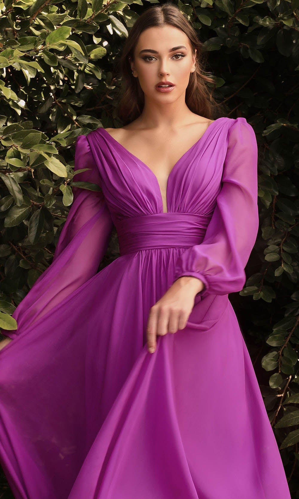 Cinderella Divine CD0192 - Bishop Sleeve Evening Dress