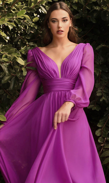 Cinderella Divine CD0192 - Bishop Sleeve Evening Dress