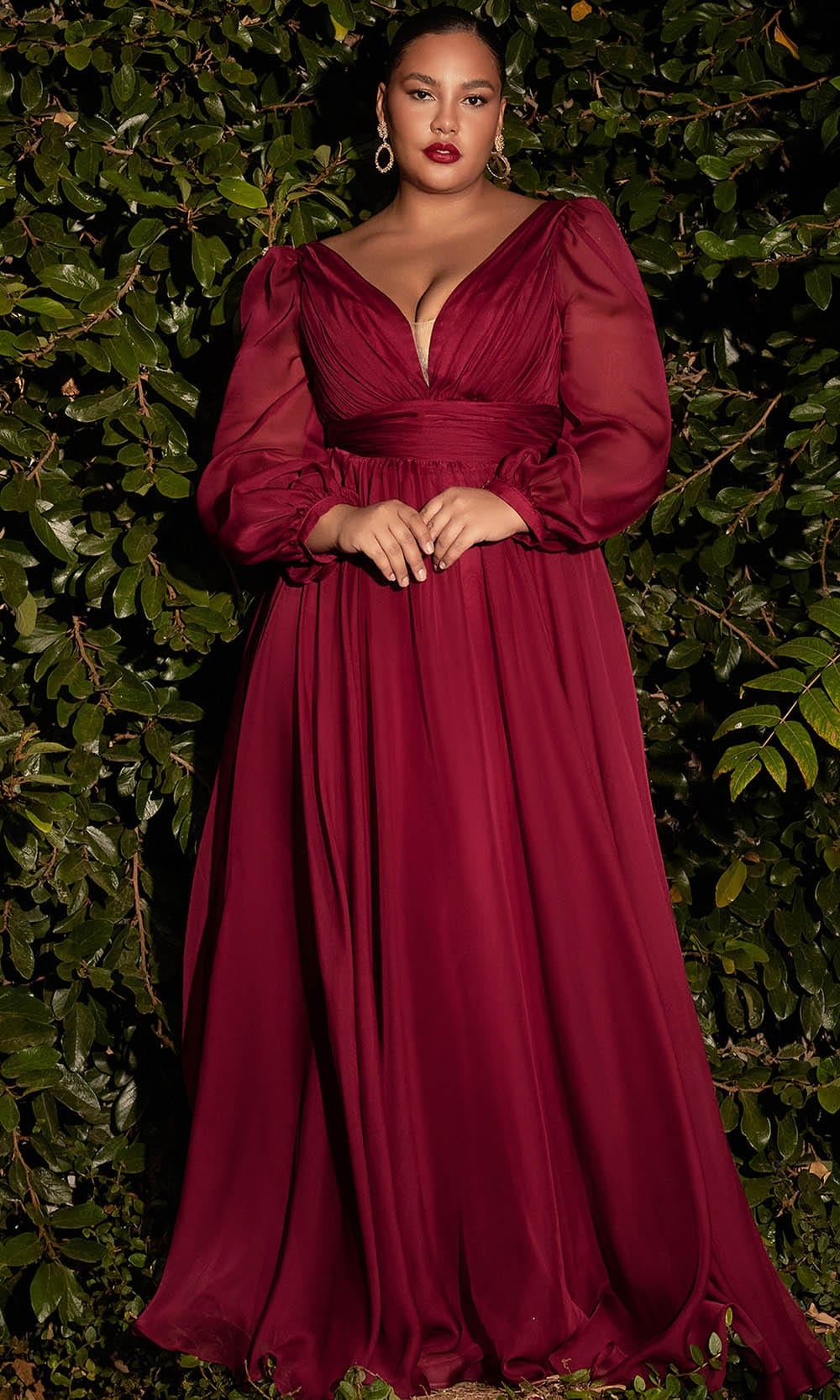 Cinderella Divine CD0192 - Bishop Sleeve Evening Dress