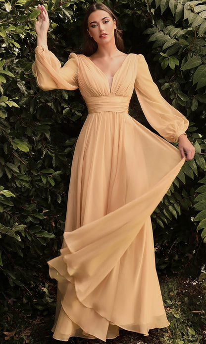 Cinderella Divine CD0192 - Bishop Sleeve Evening Dress