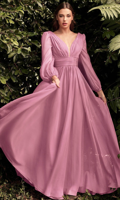 Cinderella Divine CD0192 - Bishop Sleeve Evening Dress