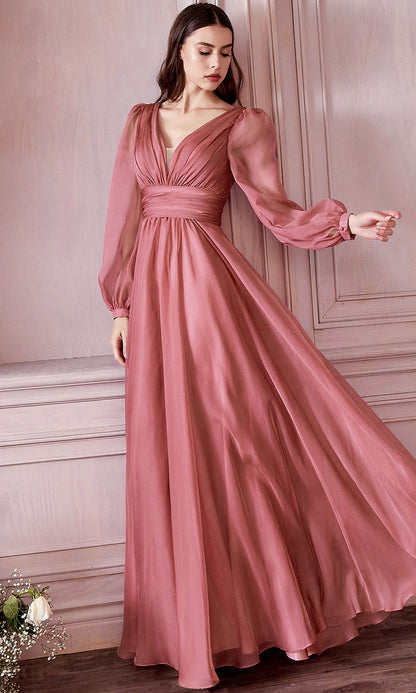 Cinderella Divine CD0192 - Bishop Sleeve Evening Dress