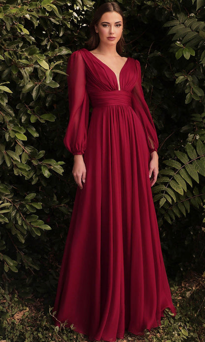 Cinderella Divine CD0192 - Bishop Sleeve Evening Dress