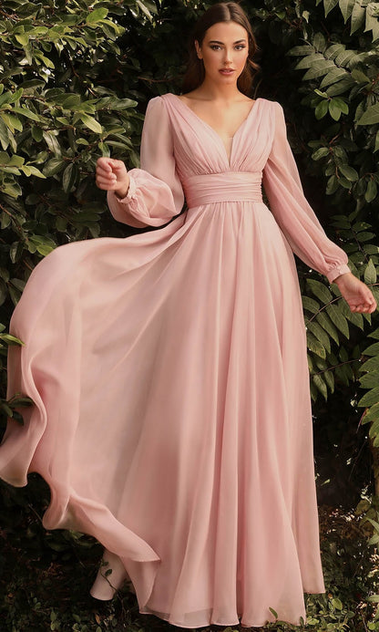 Cinderella Divine CD0192 - Bishop Sleeve Evening Dress