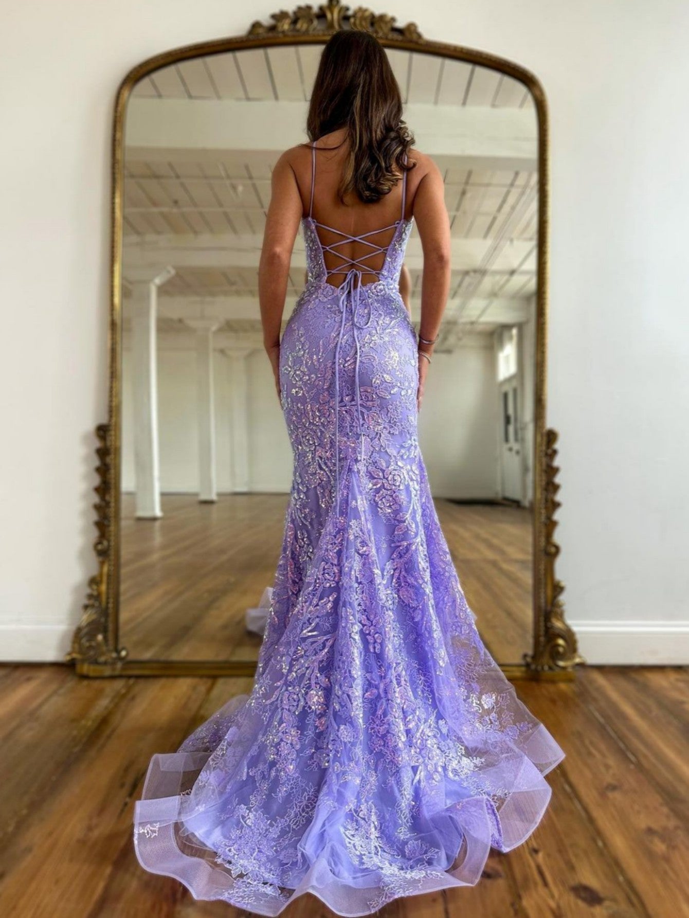 Sylvia |Mermaid Scoop Lace Prom Dress