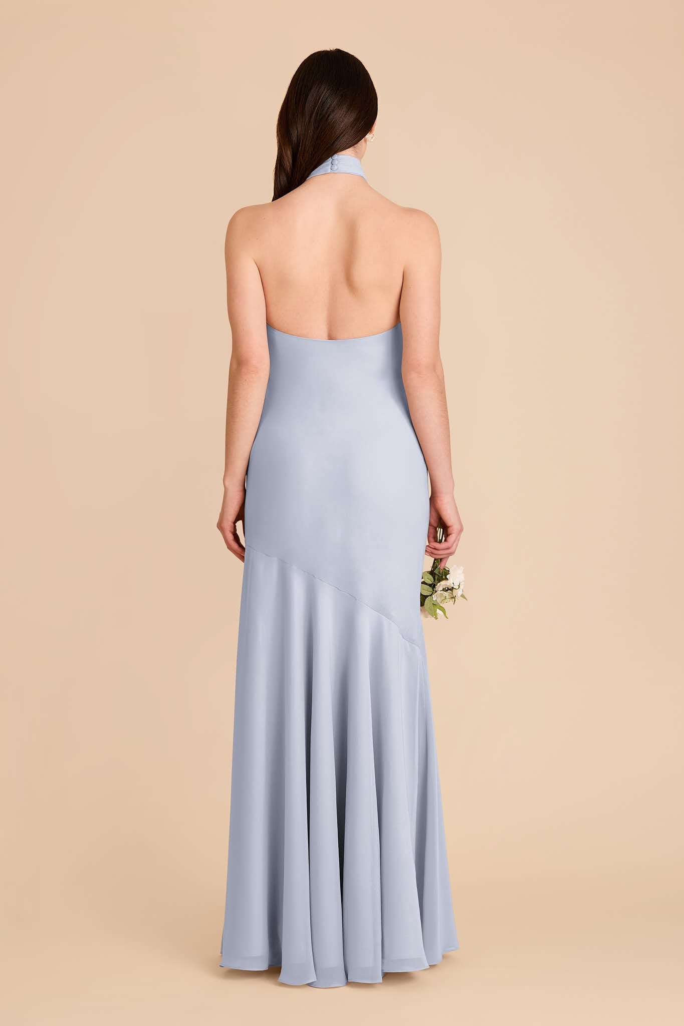 Stephanie Chiffon Dress - Ice Blue