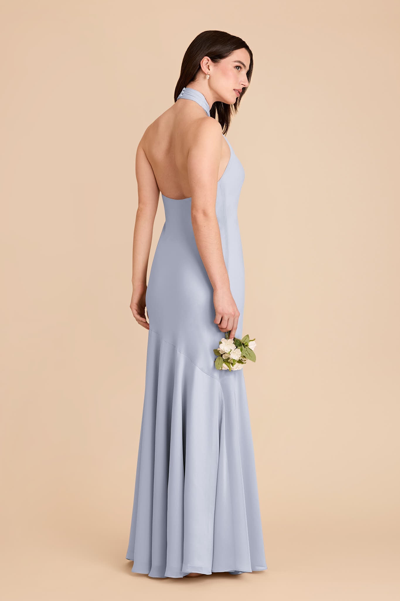 Stephanie Chiffon Dress - Ice Blue
