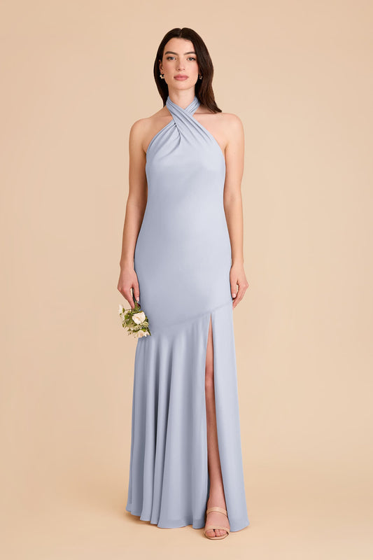 Stephanie Chiffon Dress - Ice Blue