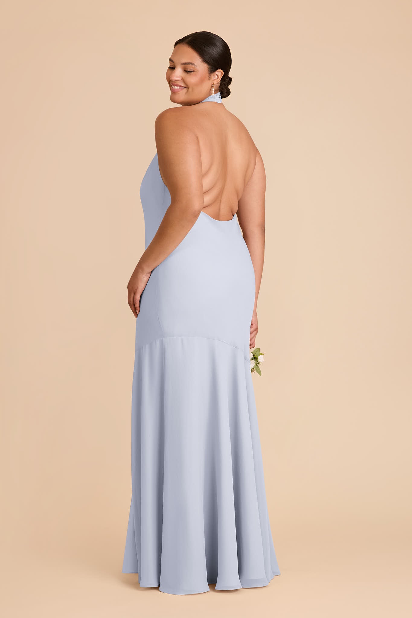 Stephanie Chiffon Dress - Ice Blue