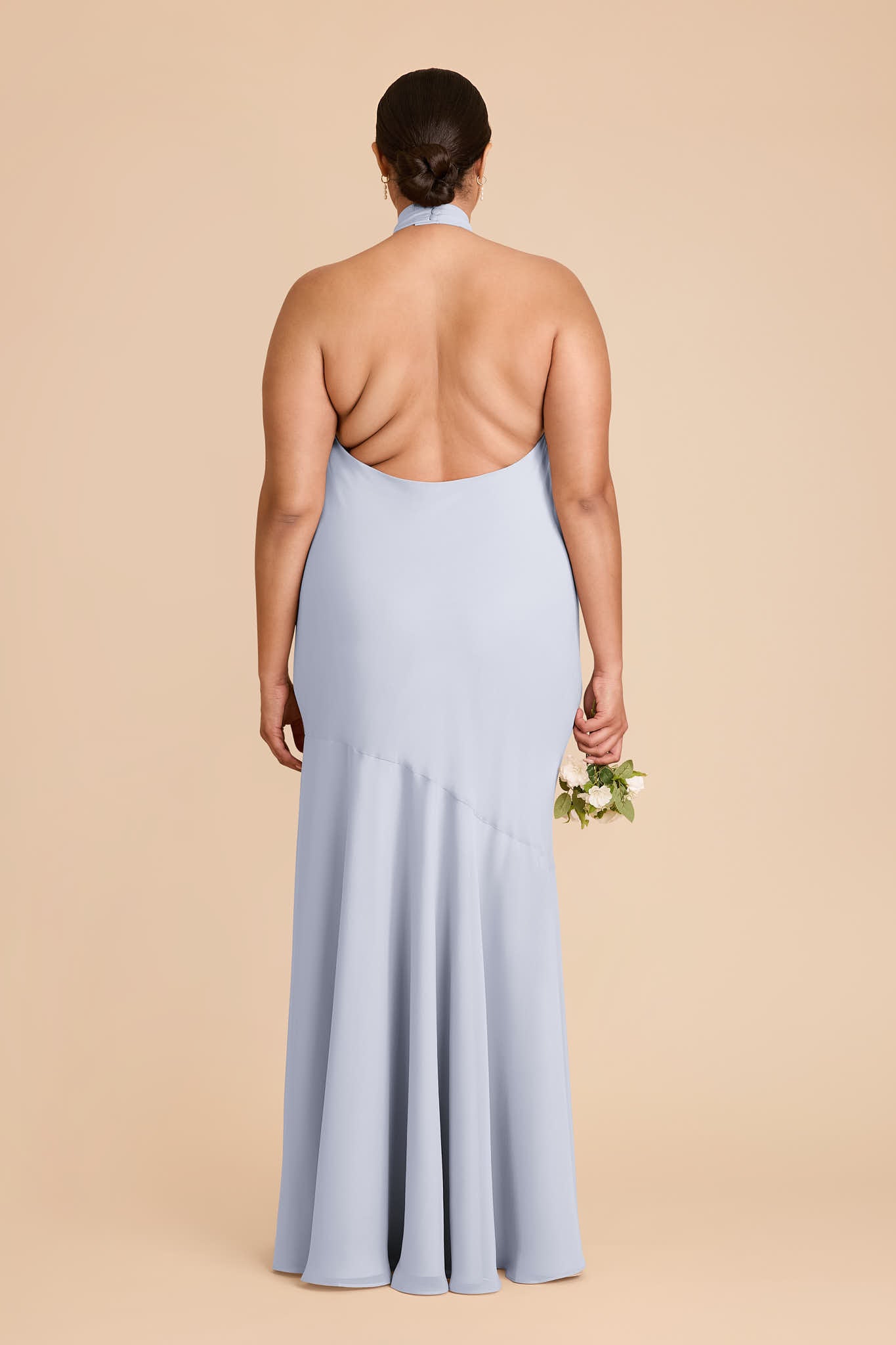 Stephanie Chiffon Dress - Ice Blue