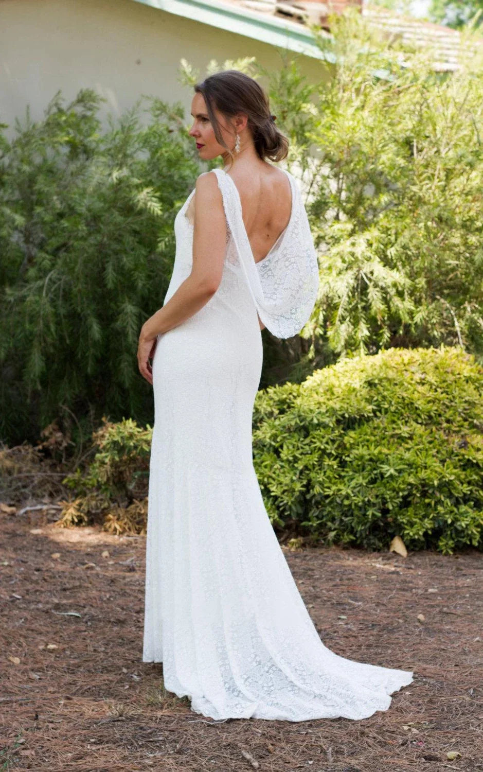 Lace Wedding Low Back Wedding Mermaid Wedding Backless Wedding Boho Wedding Dress