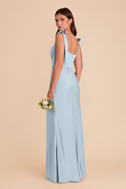 Alex Convertible Dress Matte Satin - Mist Blue