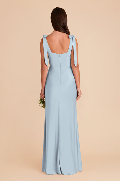 Alex Convertible Dress Matte Satin - Mist Blue