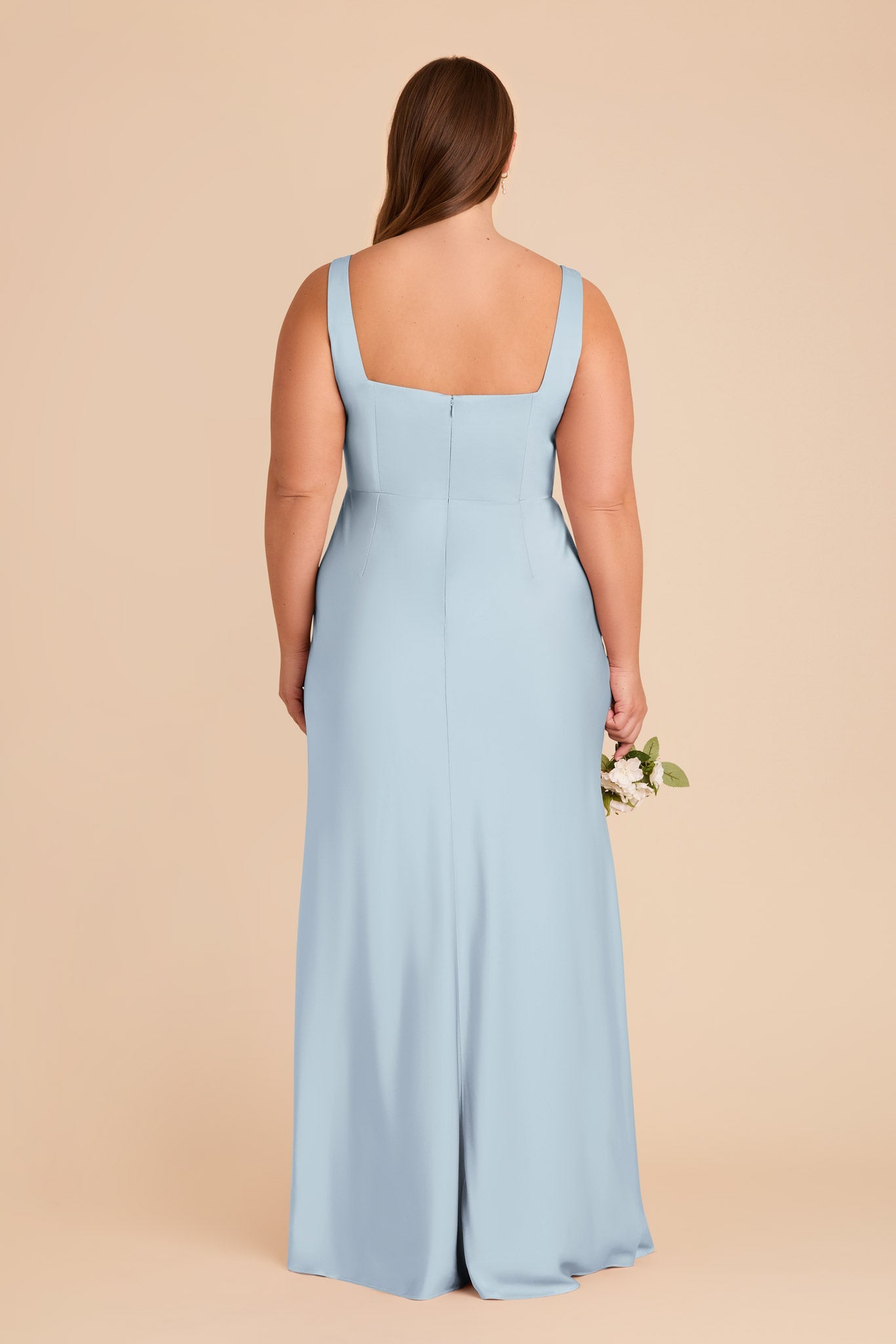 Alex Convertible Dress Matte Satin - Mist Blue
