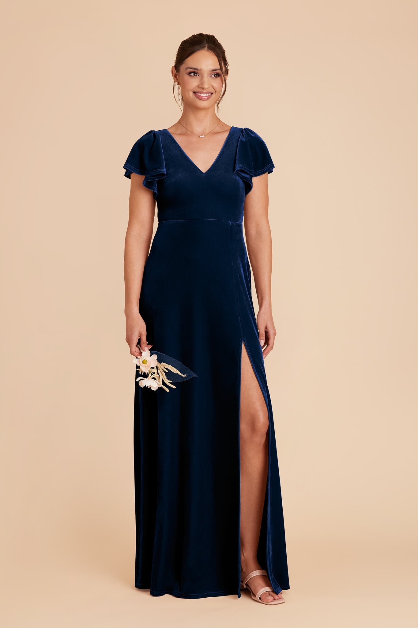 Hannah Velvet Dress - Navy