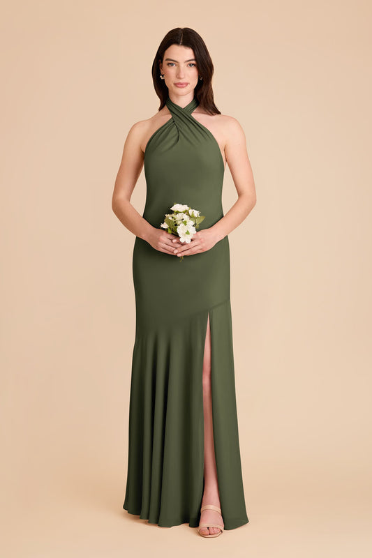Stephanie Chiffon Dress - Olive