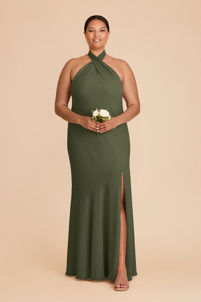Stephanie Chiffon Dress - Olive